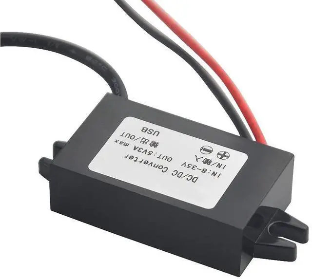 Alt view image 7 of 7 - 2PCS DC-DC Buck Converter Module 3A 12V 24V to 5V DC Power Converter with Micro USB Connector (Right Angle USB Interface)
