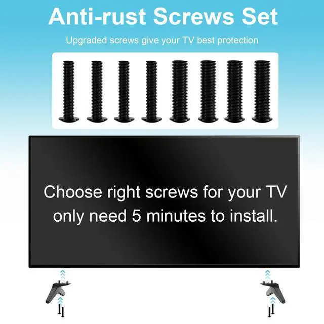 Alt view image 5 of 6 - TV Legs for LG TV Stand Replacement Base, for 49UK/50UK/55UK 55UK6300 55UK6200 55UK6090 55UK6500AUA 50UK6300 50UK6200 50UK6090 50UK6500AUA 49UK6300 49UK6200PUA 49UK6090 LG TV Legs with Screws