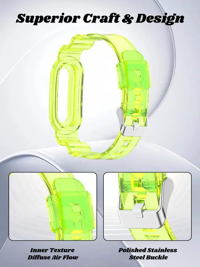 Alt view image 4 of 7 - Compatible with Google Fitbit Air Watch. Soft, durable, skin-friendly replacement band for all-day comfortable wear