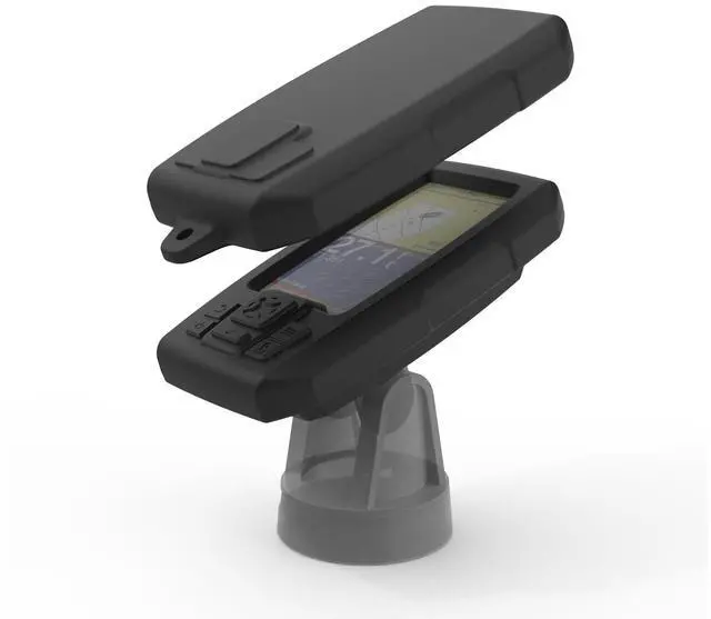Main image of Fish Finder Protective Silicone Skin Case Cover Compatible with Garmin Striker Plus 4 (010-01870-00) and Garmin Striker Vivid 4cv (010-02550-00) (Black)
