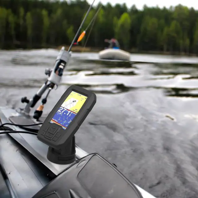 Alt view image 7 of 7 - Fish Finder Protective Silicone Skin Case Cover Compatible with Garmin Striker Plus 4 (010-01870-00) and Garmin Striker Vivid 4cv (010-02550-00) (Black)