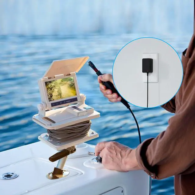 Alt view image 7 of 7 - 14.4V Charger for Aqua-Vu AV715c FishTV Scout (Blue) House-Vu & Multi-Vu Pro XD Replacement 12V Power Supply Hand-Held Underwater Viewing System Power Adapter Cord