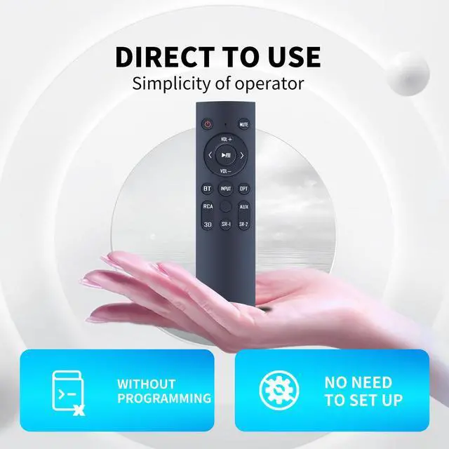 Alt view image 6 of 7 - New Replacement Remote for WOHOME Surround Sound HomeTheater Soundbar S9920