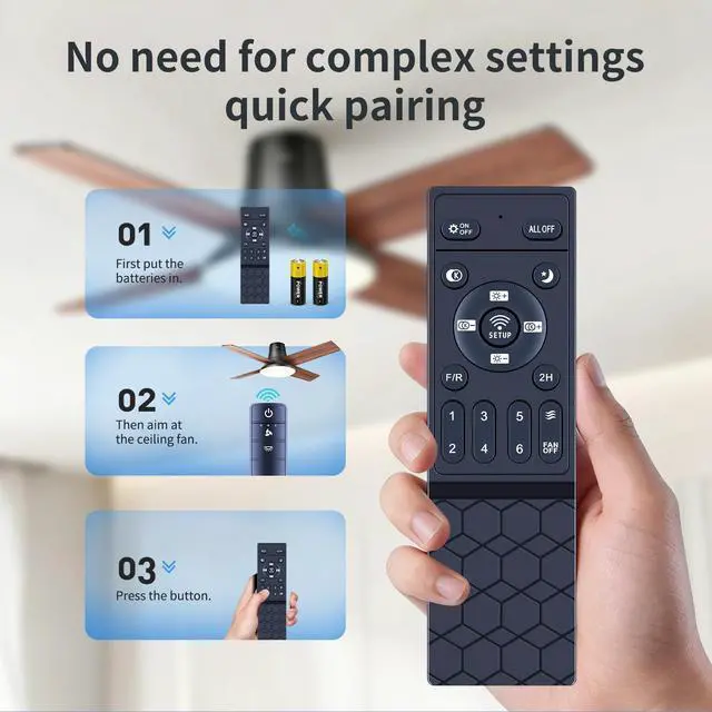 Alt view image 3 of 7 - Remote for ZHMDJDSH/Ayaoty/LEDIARY/KDG/Ohniyou ADH-CFL Ceiling Fan | Easy pairing,Responsive control,for ZMISHIBO LUDOMIDE DIAMONDFORGEFL Series Spnoid FUMLTP BESKETIE XuanDe AQUBT Fszusg