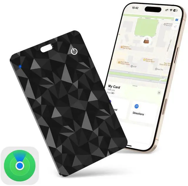 Main image of Card Rechargeable Wallet Tracker (1.6mm Thin), Works with Apple Find My (iOS Only), Wireless Charge, IP68 Waterproof, for Keys, Luggage, Passports, Backpacks