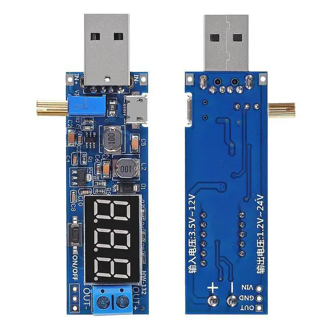 Alt view image 2 of 7 - 6pcs USB Step UP/Down Power Supply Module, 3.5V-12V to 1.2V-24V DC-DC Adjustable Boost Buck Converter Module Voltage Regulator 5V to 3.3V 9V 12V 18V 24V