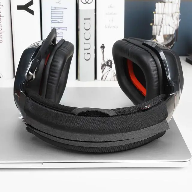 Alt view image 3 of 7 - QC35 Headband Cover for ATH-M50X, Beats Solo 3, Astro a10s, Soundlink AE II Universal Replacement Head Band Protector with Zipper, Headband Cover Cushion Protector Pad for Headphones (Large, Black)