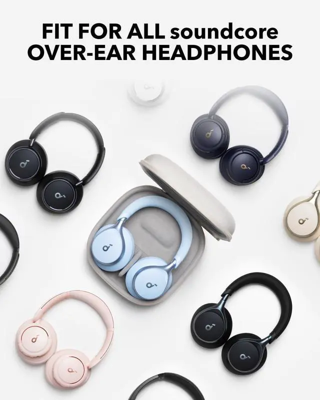 Alt view image 7 of 7 - by Anker Space One Active Noise Cancelling Headphones, with Headphones Case, 2X Stronger Voice Reduction, 40H ANC Playtime, App Control, LDAC Hi-Res Wireless Audio