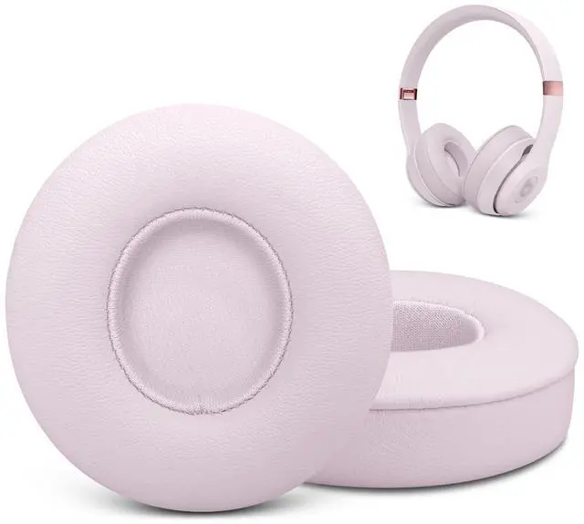 Main image of Replacement Earpads for Beats Solo 4 Wireless On-Ear Headphones -Cloud Pink | Solo4 Ear Pad Cushions with Premium Protein Leather Durable Foam