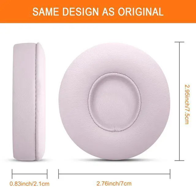 Alt view image 7 of 7 - Replacement Earpads for Beats Solo 4 Wireless On-Ear Headphones -Cloud Pink | Solo4 Ear Pad Cushions with Premium Protein Leather Durable Foam