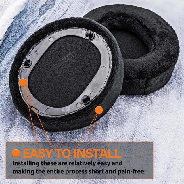 Alt view image 4 of 7 - Earpads Compatible with LS31 LS41 LS35X LS50X Headset with Microphone Foam I Replacement Ear Cushion (Soft Velour)
