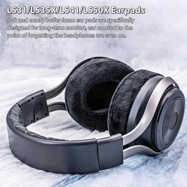 Alt view image 7 of 7 - Earpads Compatible with LS31 LS41 LS35X LS50X Headset with Microphone Foam I Replacement Ear Cushion (Soft Velour)