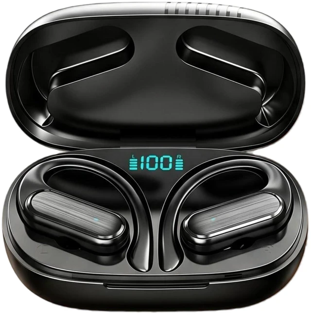 Main image of Over The Ear Earbuds Bluetooth Headphones Wireless Earbuds 60hrs Playtime Wireless Charging Case Sports Ear Buds Stereo Sound IPX7 Waterproof Sports Earphones for Running Black