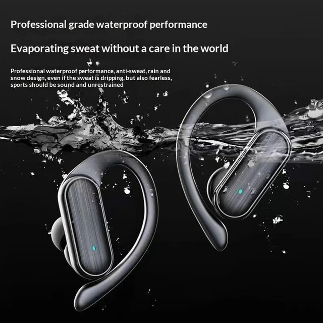 Alt view image 5 of 7 - Over The Ear Earbuds Bluetooth Headphones Wireless Earbuds 60hrs Playtime Wireless Charging Case Sports Ear Buds Stereo Sound IPX7 Waterproof Sports Earphones for Running Black