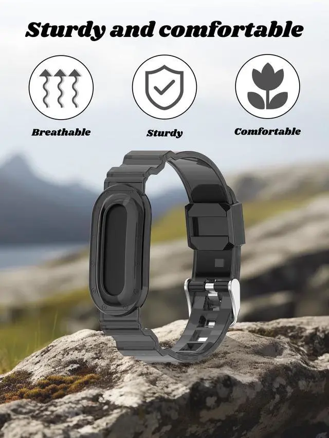 Alt view image 5 of 7 - Compatible with Google Fitbit Air Watch. Soft, durable, skin-friendly replacement band for all-day comfortable wear