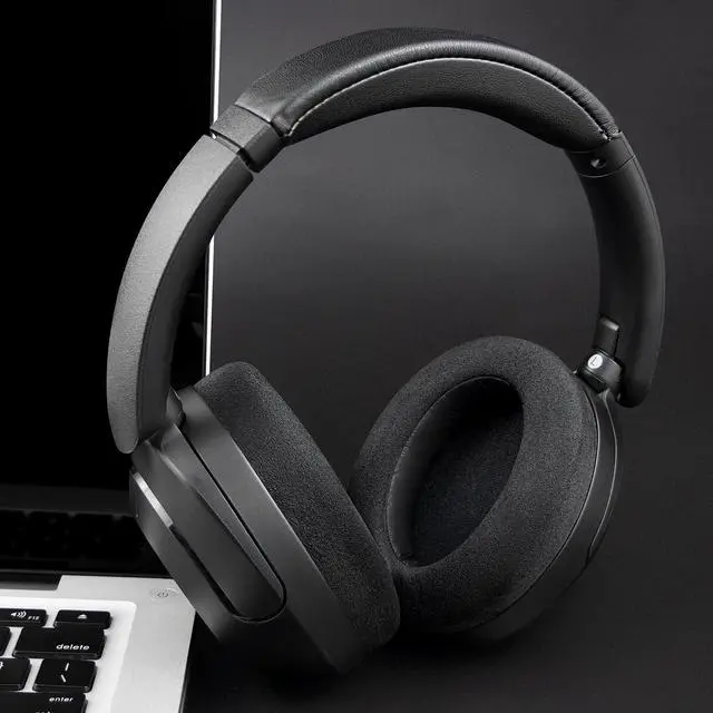 Alt view image 3 of 7 - Suede Earpads for Sony WH-XB910N (Not Fit WH-H910N) - Black