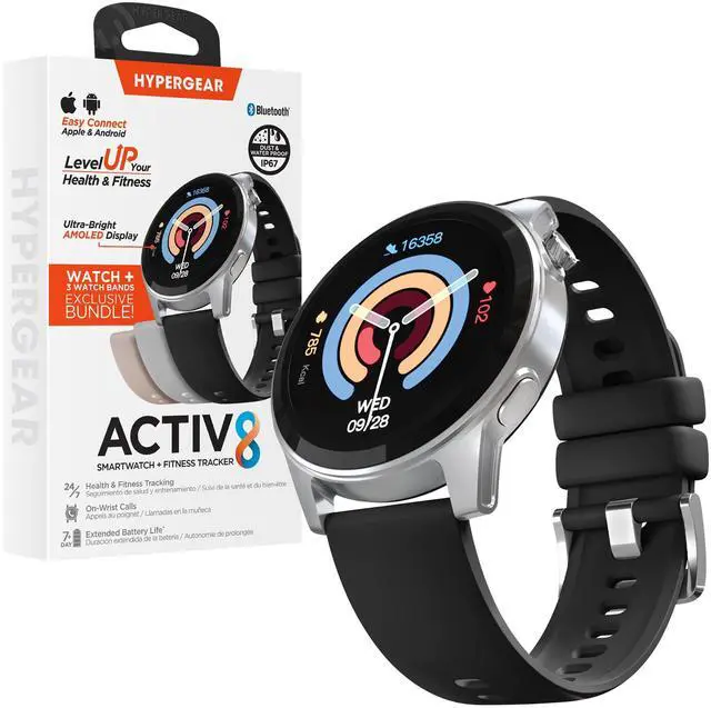 Main image of Activ8 Smart Watch with Fitness Tracker - iOS & Android Smart Watch for Women and Men, AMOLED Display with Heart Rate & Sleep Monitor