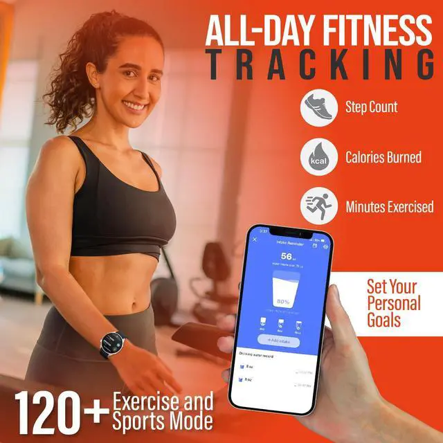Alt view image 5 of 6 - Activ8 Smart Watch with Fitness Tracker - iOS & Android Smart Watch for Women and Men, AMOLED Display with Heart Rate & Sleep Monitor