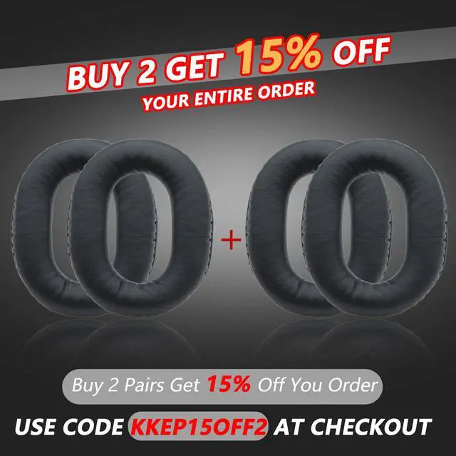 Alt view image 2 of 7 - Ear Pads for Sony MDR-RF995RK Headphones, Also Compatible with Sony MDR-RF895RK, Sony WH-RF400R Wireless Headphone Replacement Ear Cushions Soft Memory Foam Ear Cup Leather Pads(Black)