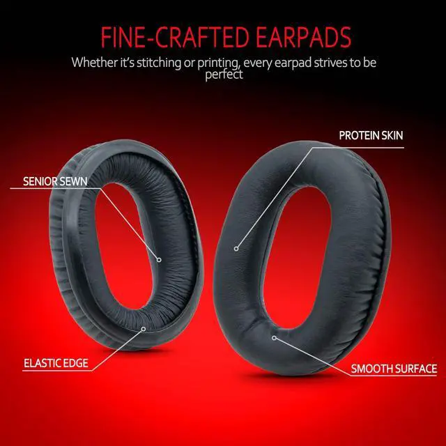 Alt view image 4 of 7 - Ear Pads for Sony MDR-RF995RK Headphones, Also Compatible with Sony MDR-RF895RK, Sony WH-RF400R Wireless Headphone Replacement Ear Cushions Soft Memory Foam Ear Cup Leather Pads(Black)