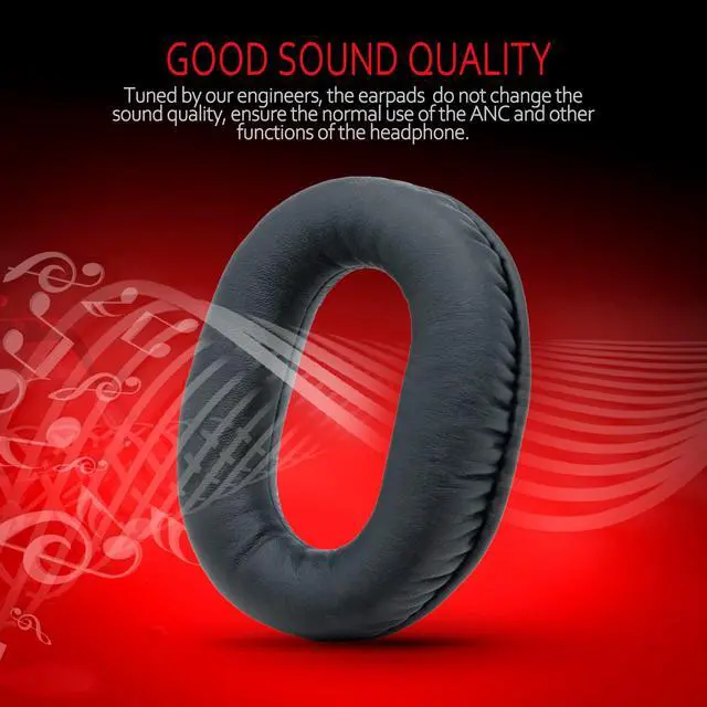 Alt view image 5 of 7 - Ear Pads for Sony MDR-RF995RK Headphones, Also Compatible with Sony MDR-RF895RK, Sony WH-RF400R Wireless Headphone Replacement Ear Cushions Soft Memory Foam Ear Cup Leather Pads(Black)