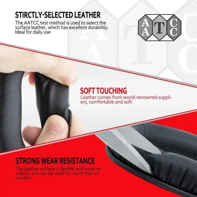 Alt view image 6 of 7 - Ear Pads for Sony MDR-RF995RK Headphones, Also Compatible with Sony MDR-RF895RK, Sony WH-RF400R Wireless Headphone Replacement Ear Cushions Soft Memory Foam Ear Cup Leather Pads(Black)