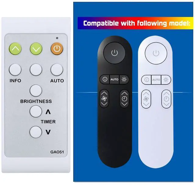 Main image of Replacement Remote Control for Shark AlR PURlFlER Heater Fan HE402 HE402C HE405 HE002REM HE001REM HE400 HE401 HE401C HE601 HE601C HE602 HE602C,with Oversized Buttons