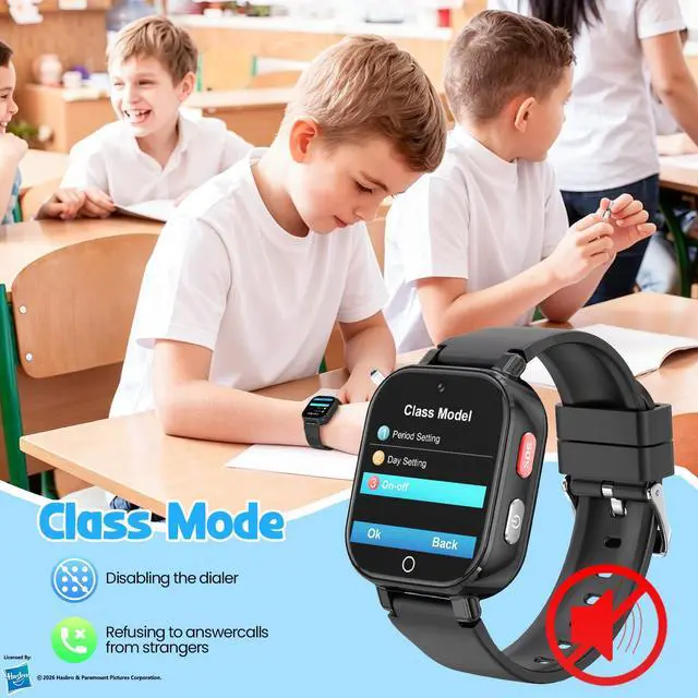Alt view image 4 of 6 - Smart Watch for Kids, 4G Kids Smartwatch with GPS Tracker Calling (Black) | WIFI/Voice/Video Chat/SOS/SMS-receiving IP68 Waterproof Pedometer Camera Alarm Safe Zone Smartwatch Gift for Boys Girls 4-12