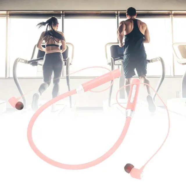 Alt view image 5 of 7 - Magnetic Earbuds, Neckband Headphones, 8H Playback, IPX5 Waterproof, 300H Standby Time, for Sport, Gym, Hiking (Rose)