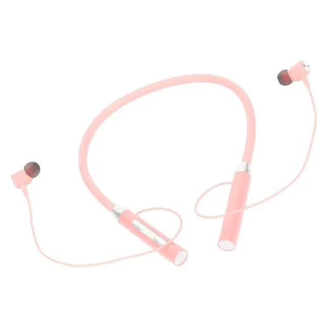 Alt view image 7 of 7 - Magnetic Earbuds, Neckband Headphones, 8H Playback, IPX5 Waterproof, 300H Standby Time, for Sport, Gym, Hiking (Rose)