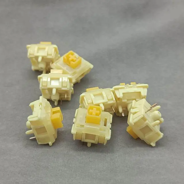 Alt view image 5 of 6 - Mechanical Keyboard Silent Shaft Switch Lubricated, Silent Tactile Low Profile Yellow Medium Switch for Tablet Notebook Desktop Computer Peripheral Keyboard(70PCS Tactile)