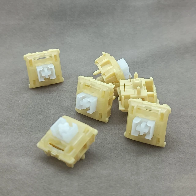 Alt view image 5 of 6 - Mechanical Keyboard Silent Shaft Switch Lubricated, Silent Linear Low Profile Yellow Medium Switch for Tablet Notebook Desktop Computer Peripheral Keyboard(70PCS Linear)