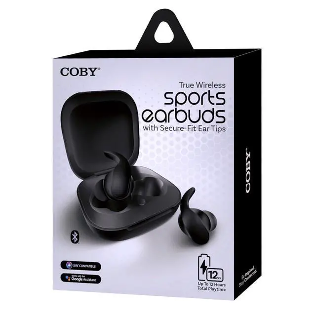 Alt view image 3 of 3 - True Wireless Earbuds Bluetooth 5.3, Sports Headphones with Noise Isolation | 12-HR Playtime w/ Charging Case, Secure Fit Ear Tips, Touch Controls, One-Step Pairing, Sweat Resistant, iPhone & Android
