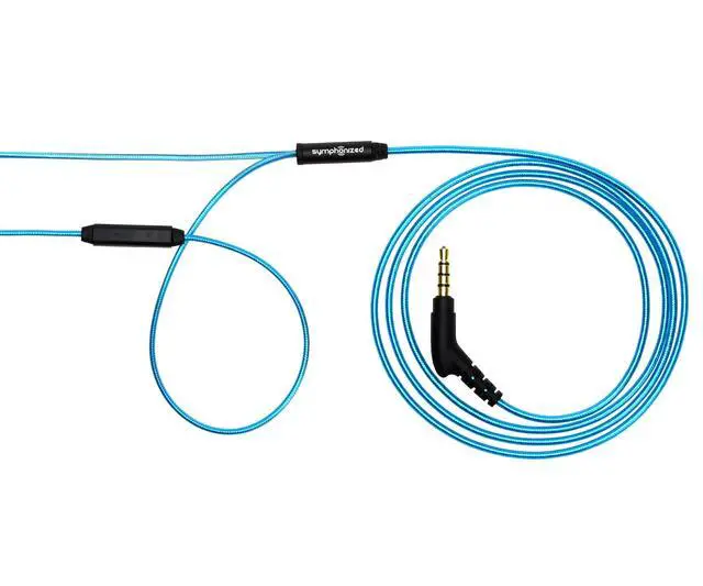 Alt view image 6 of 7 - ALN 2.0 Premium Genuine Wood In-ear Noise-isolating Headphones|Earbuds|Earphones with Innovative Shield Technology Cable and Mic (Metallic Blue)