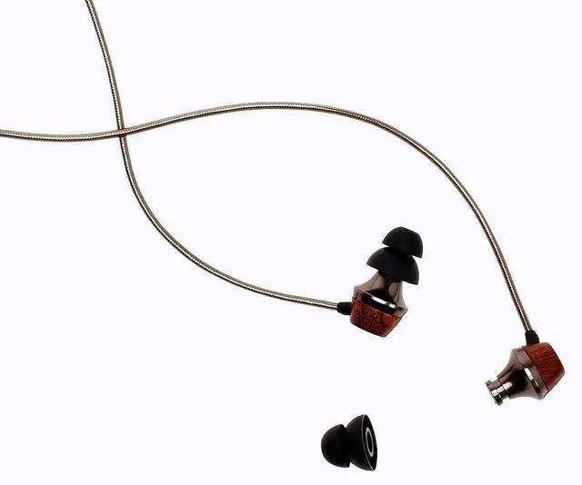 Alt view image 4 of 6 - ALN 2.0 Premium Genuine Wood In-ear Noise-isolating Headphones|Earbuds|Earphones with Innovative Shield Technology Cable and Mic (Gunmetal)