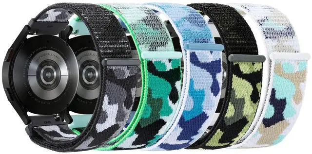 Main image of 5-Pack Nylon Band Compatible with Garmin Bounce 2 Bands, Soft Sport Strap Durable Replacement Camo Wristband for Bounce
