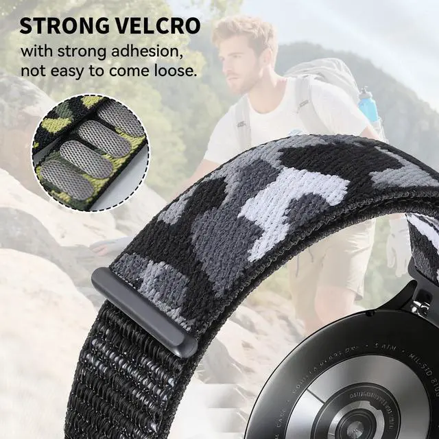 Alt view image 3 of 7 - 5-Pack Nylon Band Compatible with Garmin Bounce 2 Bands, Soft Sport Strap Durable Replacement Camo Wristband for Bounce
