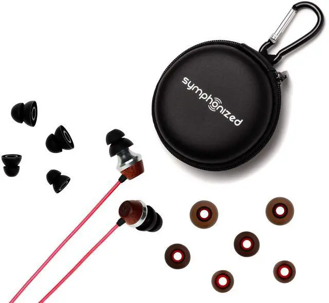 Alt view image 6 of 6 - ALN 2.0 Premium Genuine Wood In-ear Noise-isolating Headphones|Earbuds|Earphones with Innovative Shield Technology Cable and Mic (Lava Red)