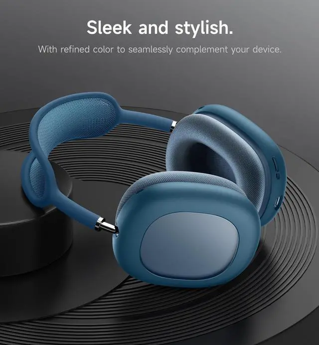 Alt view image 2 of 6 - for Apple AirPods Max Case Cover, TPU Anti-Scratch Ear Cups Cover, Rugged Shockproof Accessories Protective Cover for AirPods Max - Navy