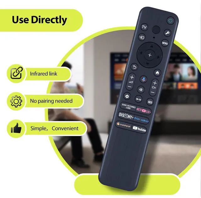 Alt view image 2 of 7 - MF-TX920U RMF-TX820U Remote Control for Sony BRAVIA 3 Smart TV | K-43S30 K-43XR70 K-50S30 K-50XR70 K-55S30 K-55XR70 K-65S30 K-65XR70 K-75S30 K-75XR70 K-85S30 K-85XR70