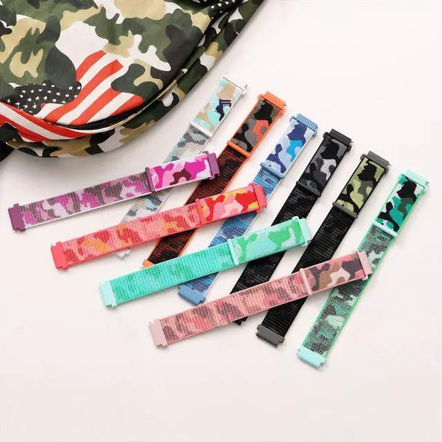 Alt view image 7 of 7 - 5-Pack Nylon Band Compatible with Garmin Bounce 2 Bands, Soft Sport Strap Durable Replacement Camo Wristband for Bounce