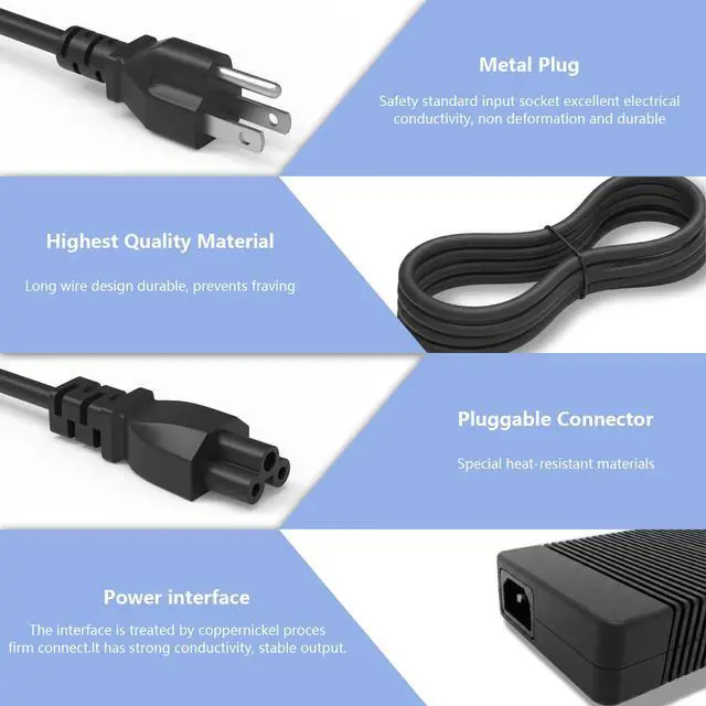 Alt view image 3 of 5 - 280W/330W AC Adapter Compatible with HP Laptop, Power Adapter Compatible with HP Z2 mini G5 G4 G3 Power Supply