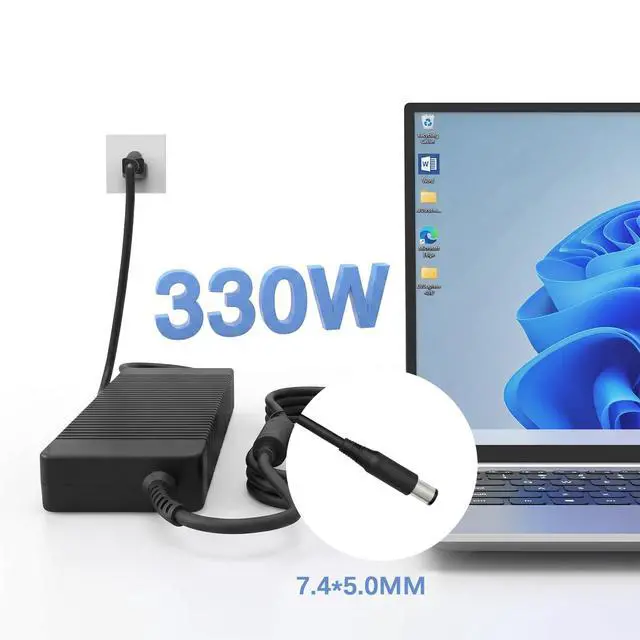 Alt view image 5 of 5 - 280W/330W AC Adapter Compatible with HP Laptop, Power Adapter Compatible with HP Z2 mini G5 G4 G3 Power Supply