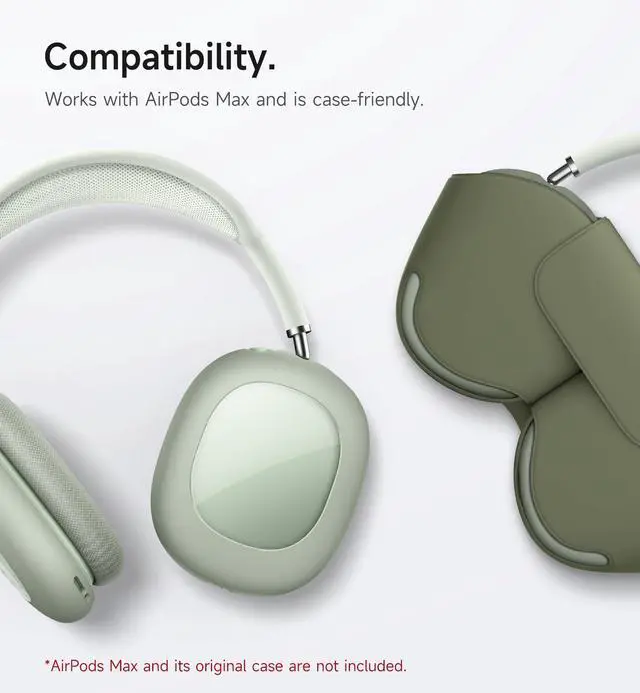Alt view image 6 of 6 - for AirPods Max Case Cover, TPU Anti-Scratch Ear Cups Cover for Apple AirPods Max - Cyan