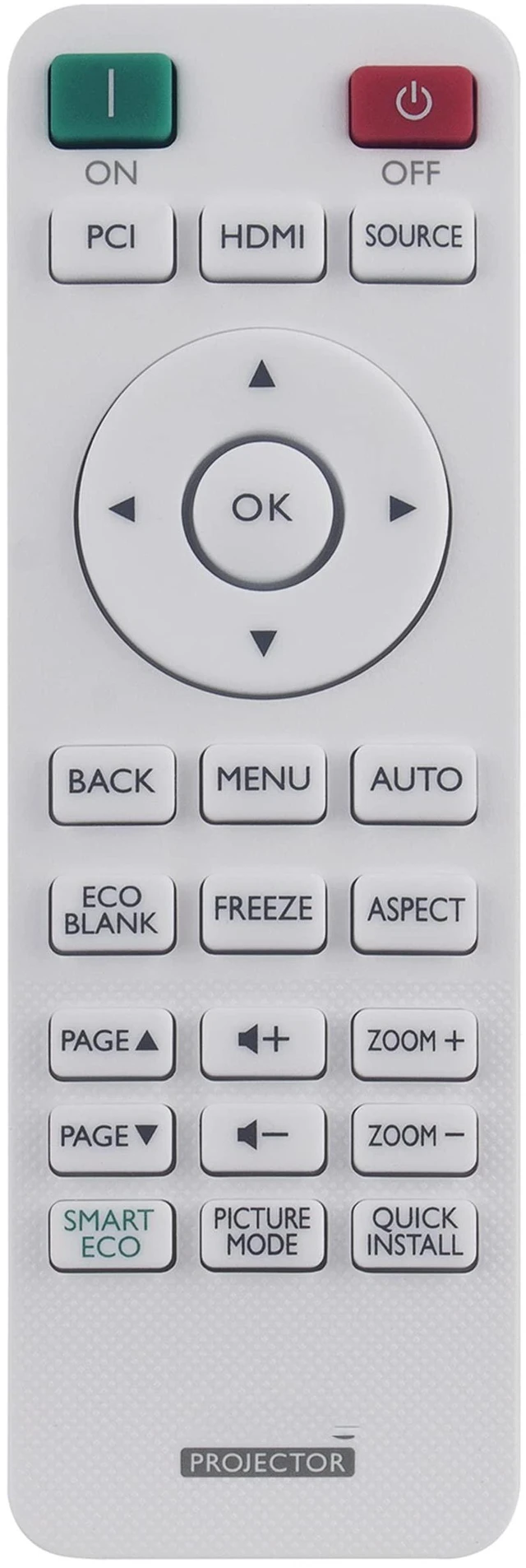 Main image of RCX016 Remote Control Replacement for BENQ Projector MS560 MX560 | MW560 MH560 MS560P MX560P LW500 5J.JND06.001 LW500ST LH500