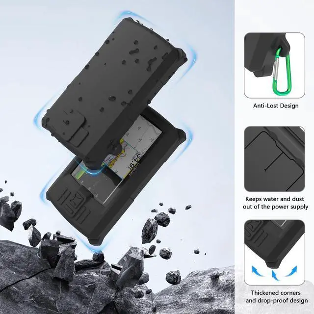 Alt view image 5 of 7 - Fish Finder Protective Silicone Skin Cover Compatible with Garmin Striker Vivid 7cv and 7sv,Garmin Striker 7cv/7sv Sonar Transducer,Silicone Cover with Installation Case