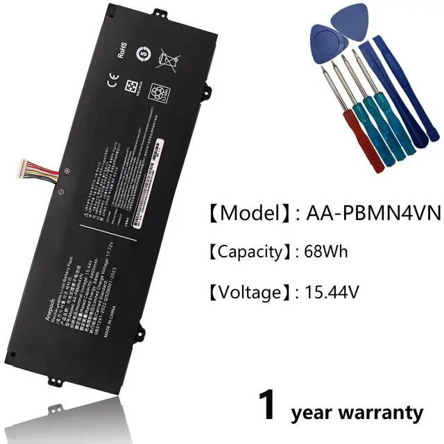 Alt view image 2 of 7 - AA-PBMN4VN Laptop Battery Replacement for Samsung Galaxy Book Pro 360 15 15.6" NP950XDB NP950XDB-KB1US NP950XDB-KA1US NP950XDB-KC5US NP950XDB-KC3US NP950QDB NP950QDB-KB1US 15.44V 67Wh 4405mAh