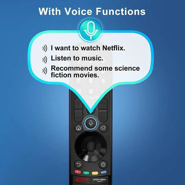 Alt view image 2 of 7 - Magic Remote for LG-Smart-TV Remote Control Replacement with Pointer and Voice Function Compatible for 2017-2023 LG UHD OLED QNED NanoCell 4K 8K Models TVs