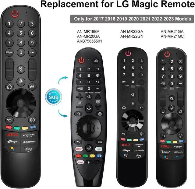 Alt view image 5 of 7 - Magic Remote for LG-Smart-TV Remote Control Replacement with Pointer and Voice Function Compatible for 2017-2023 LG UHD OLED QNED NanoCell 4K 8K Models TVs