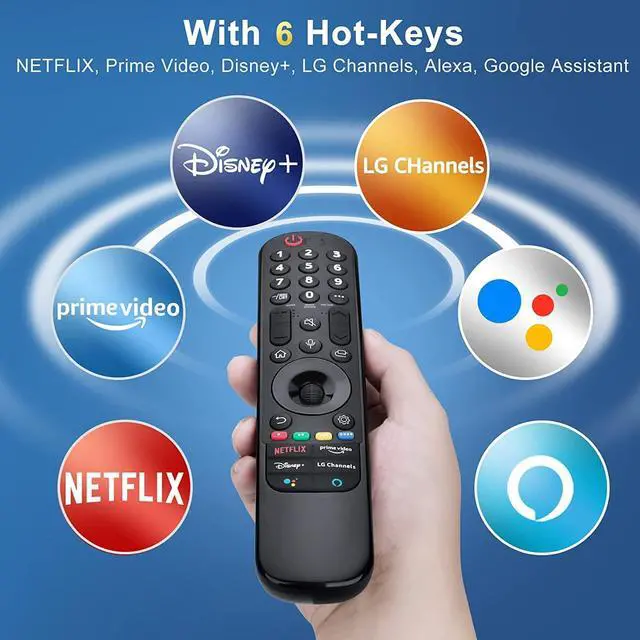 Alt view image 6 of 7 - Magic Remote for LG-Smart-TV Remote Control Replacement with Pointer and Voice Function Compatible for 2017-2023 LG UHD OLED QNED NanoCell 4K 8K Models TVs